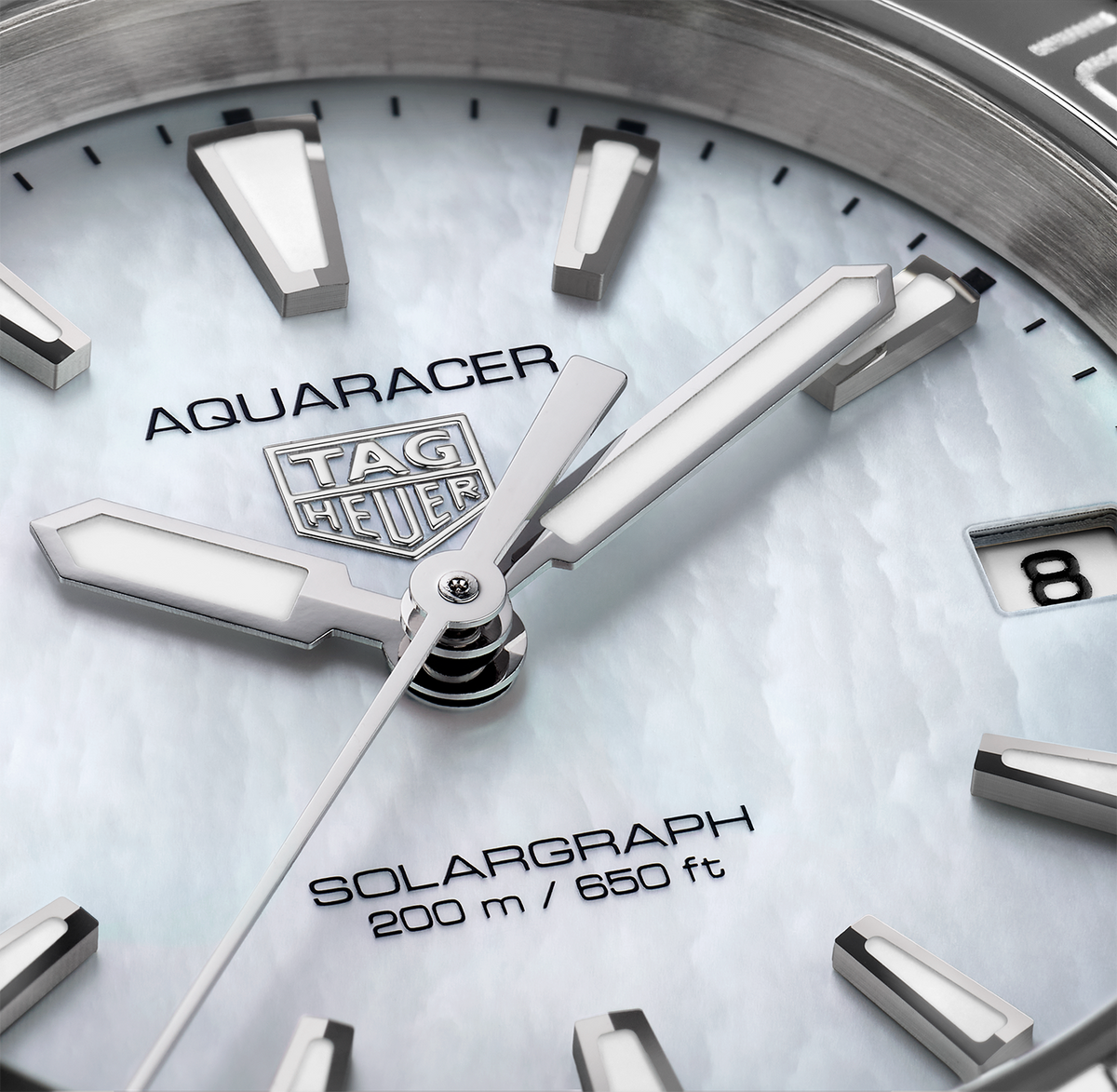 TAG Heuer Aquaracer Professional 200 Solargraph Watch with Mother of Pearl Dial
