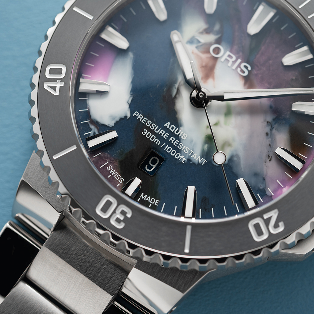 Oris Aquis Date Upcycle Watch with Multicoloured Dial, 43.50mm