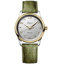 Longines Master 34mm Watch with Green Leather Strap