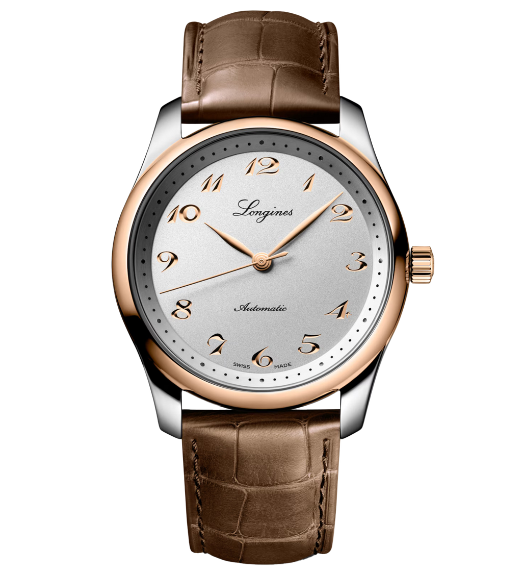 Longines Master 40mm Watch with Brown Leather Strap