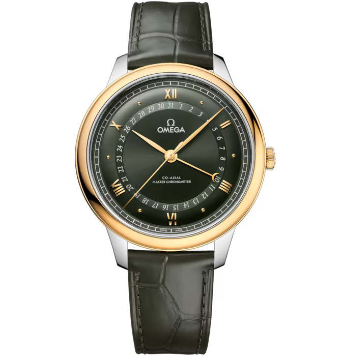 OMEGA De Ville Prestige, 42mm with Green Leather Strap