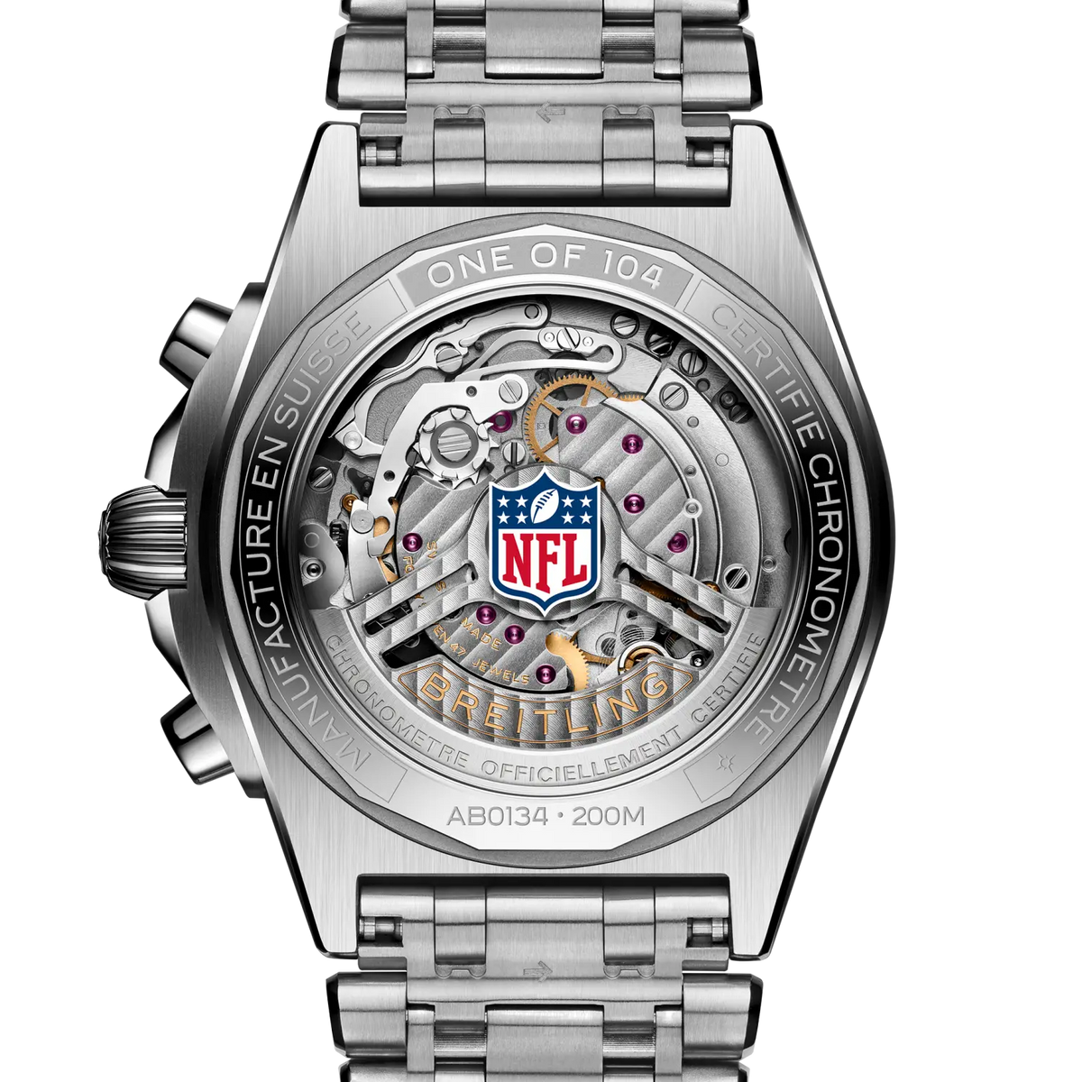 Breitling Chronomat B01 42 NFL Washington Commanders Edition with Stainless Steel Bracelet
