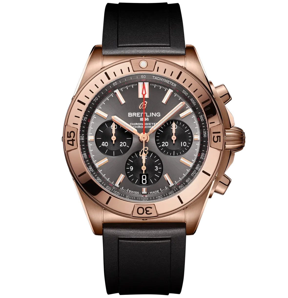 Breitling Chronomat B01 42 Watch with Black Rubber Strap