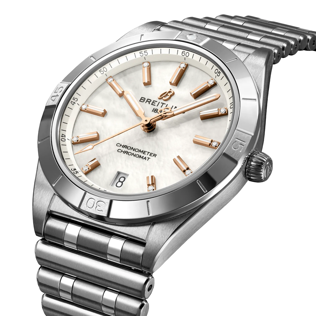 Breitling Chronomat Automatic 36 Watch with Diamonds