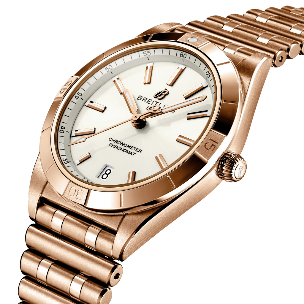 Breitling Chronomat Automatic 36 Watch with White Dial