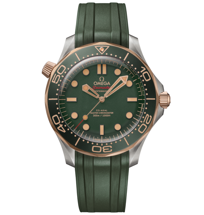 OMEGA Seamaster Diver 300m, 42mm with Green Rubber Strap