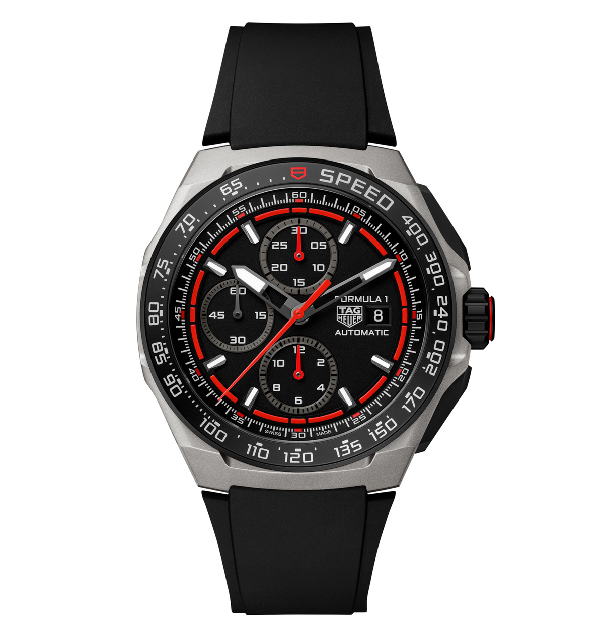 TAG Heuer Formula 1 Chronograph Watch with Black Rubber Strap