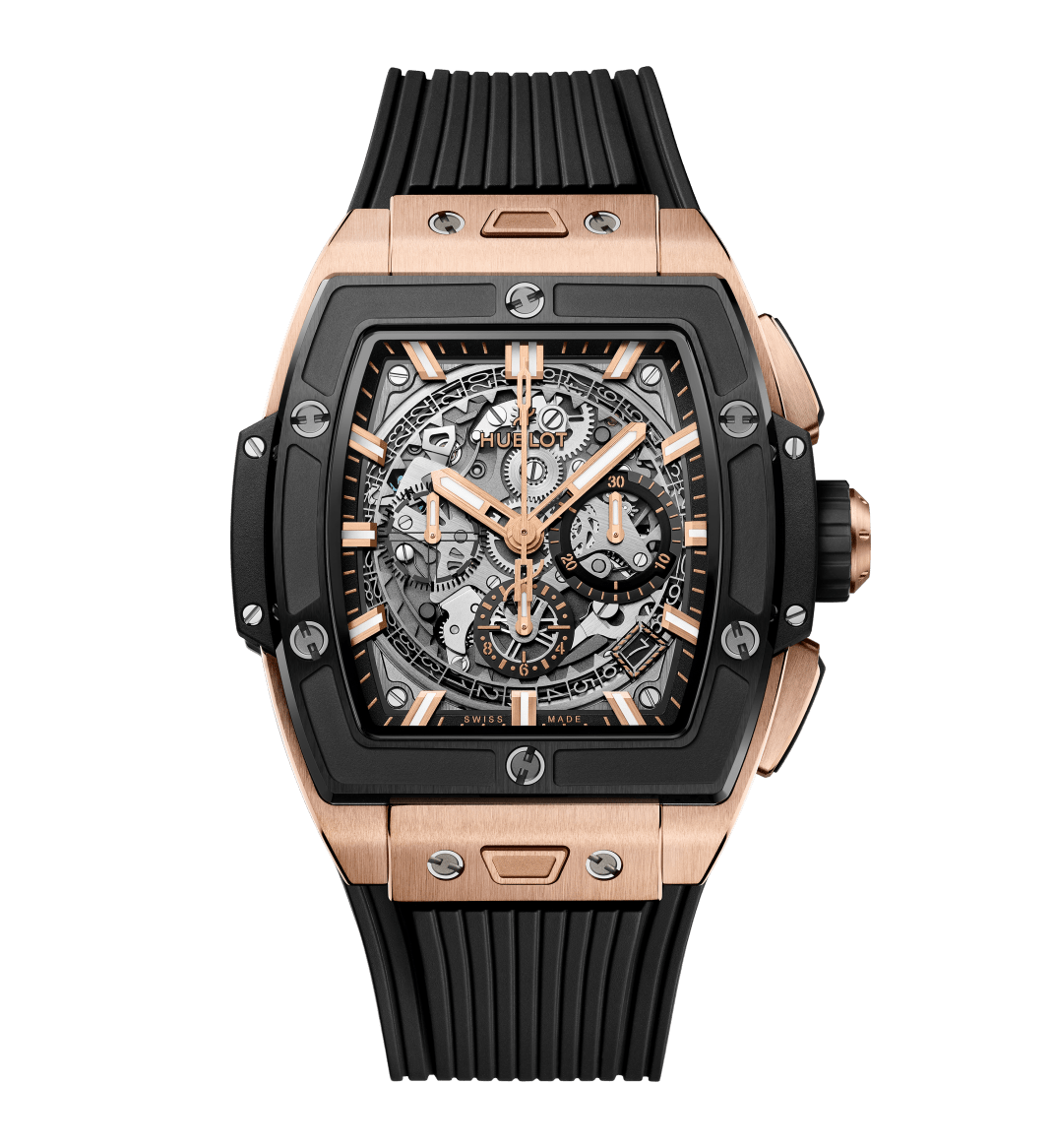 Hublot Spirit of Big Bang King Gold Ceramic, 42mm with Black Rubber Strap