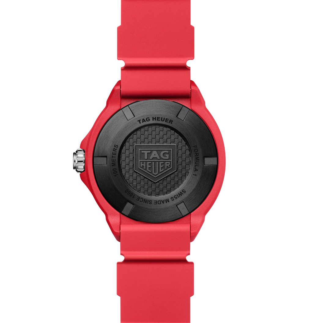 TAG Heuer Formula 1 Solargraph Watch with Red Rubber Strap