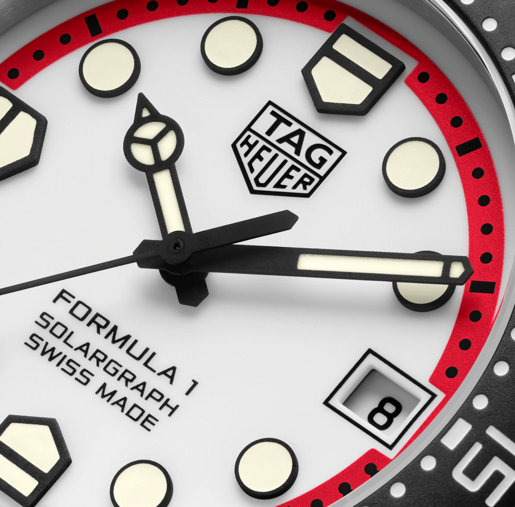 TAG Heuer Formula 1 Solargraph Watch with Red Rubber Strap