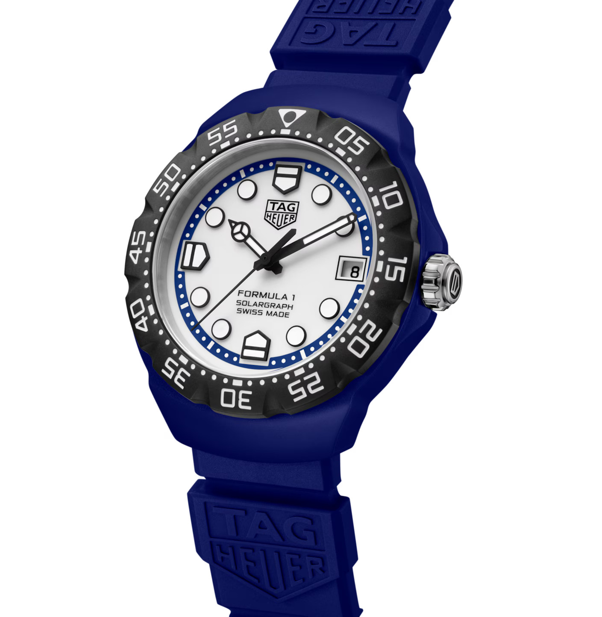 TAG Heuer Formula 1 Solargraph Watch with Blue Rubber Strap, Limited Edition