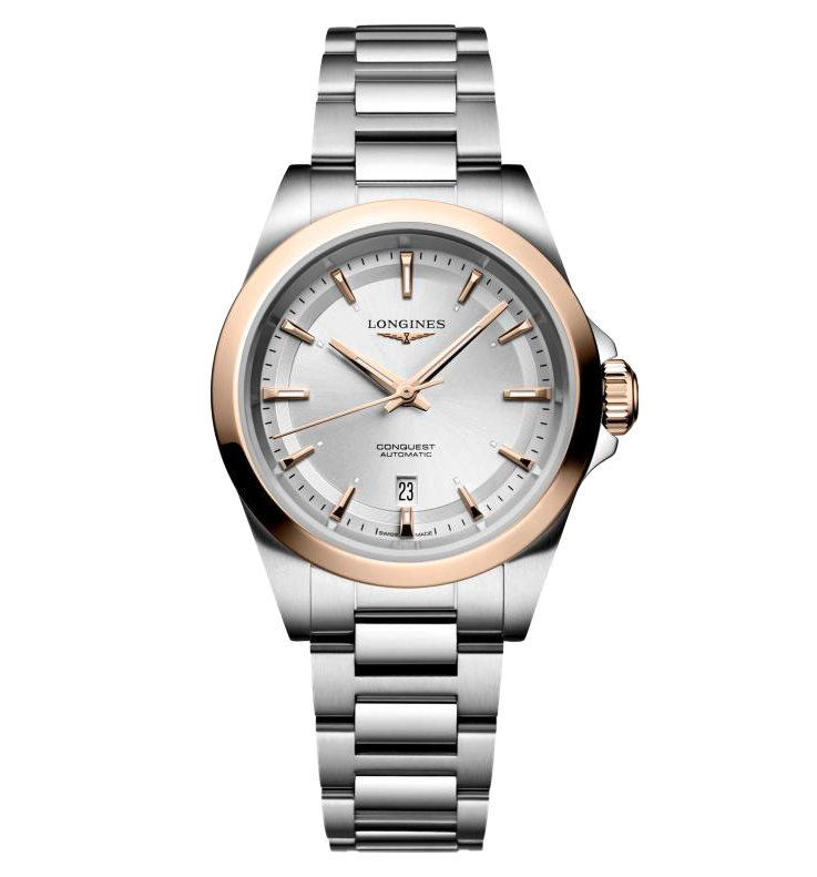 Longines Conquest 30mm Watch with Sunray Silver Dial