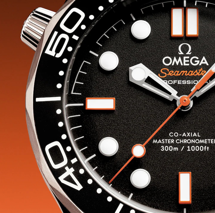 OMEGA Seamaster Diver 300m, 42mm with Orange Rubber Strap
