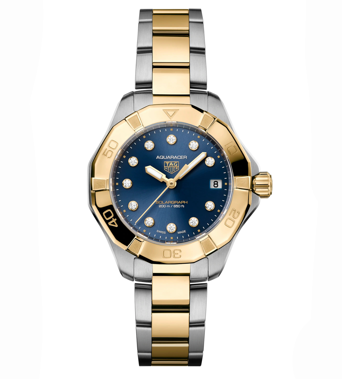 TAG Heuer Aquaracer Professional 200 Solargraph Watch with Diamonds
