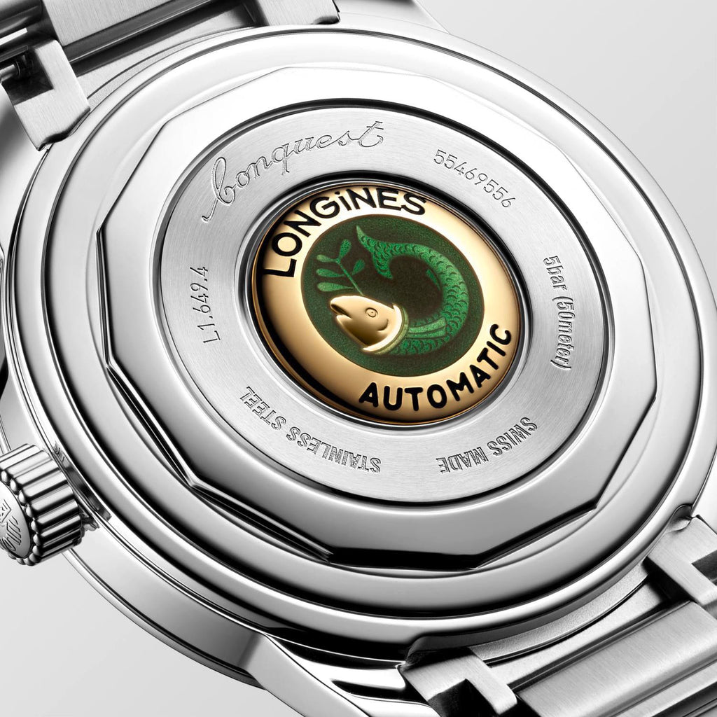 Longines Conquest Heritage 38mm Watch with Green Dial