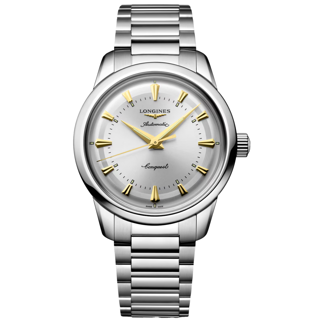 Longines Conquest Heritage 38mm Watch with Opaline Ivory Dial