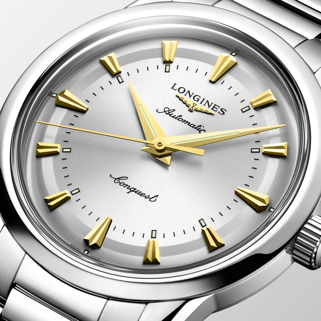 Longines Conquest Heritage 38mm Watch with Opaline Ivory Dial