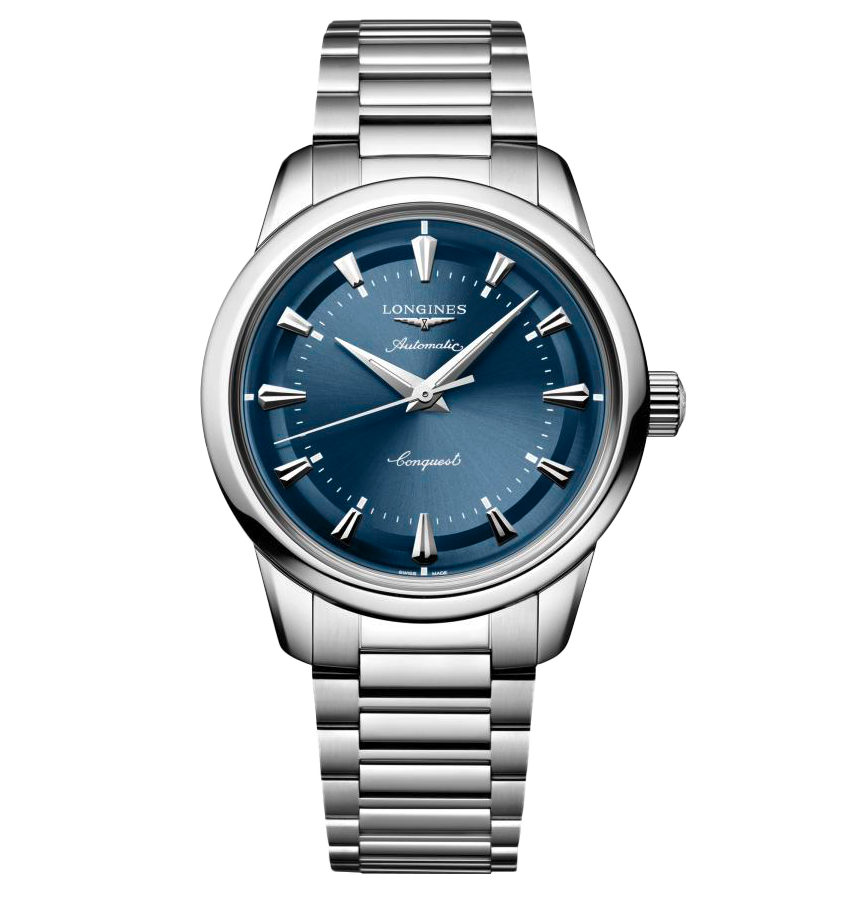 Longines Conquest Heritage 38mm Watch with Blue Dial