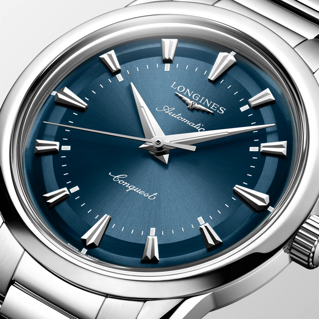 Longines Conquest Heritage 38mm Watch with Blue Dial