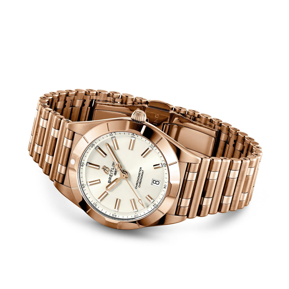 Breitling Chronomat 32mm Watch with 18K Red Gold Bracelet