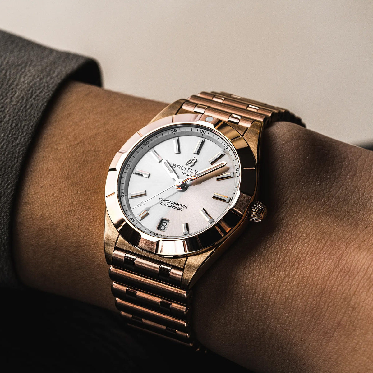 Breitling Chronomat 32mm Watch with 18K Red Gold Bracelet