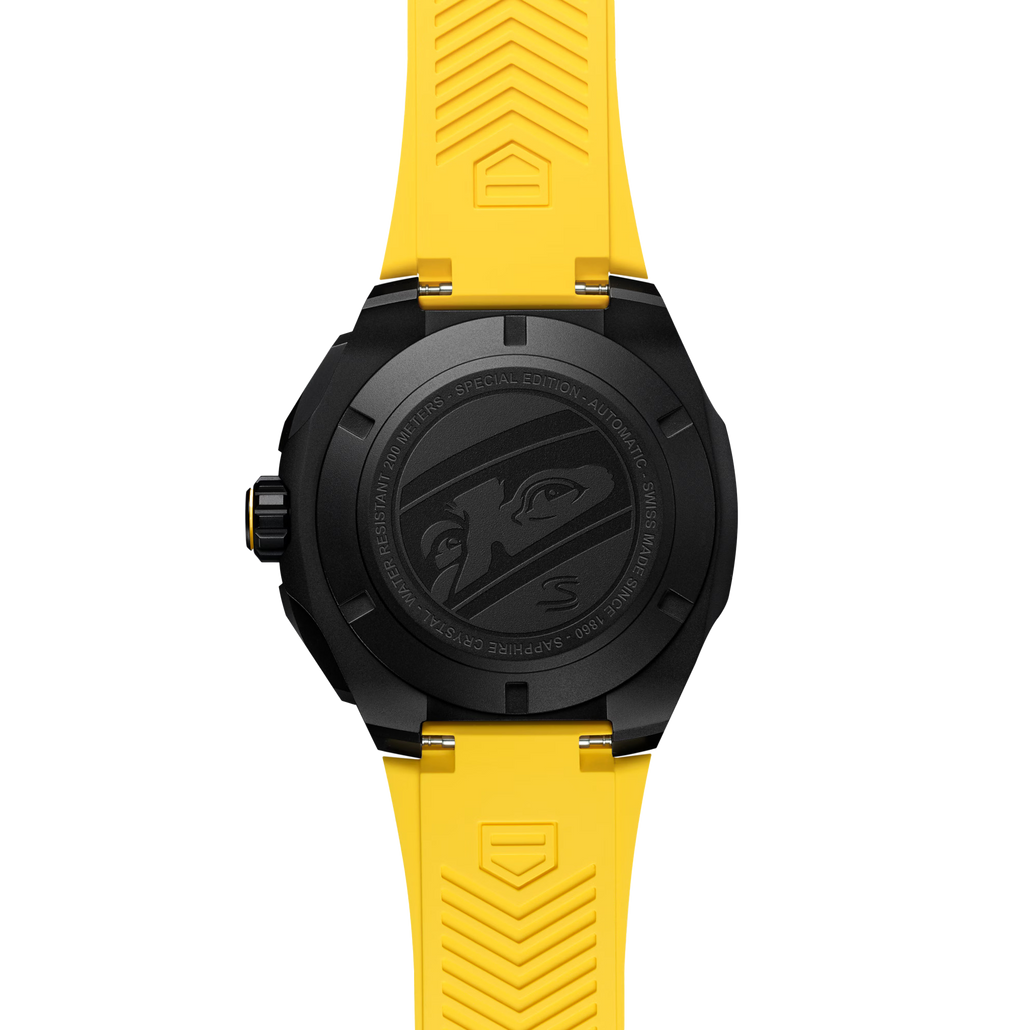 TAG Heuer Formula 1 Chronograph X Senna Watch with Yellow Rubber Strap