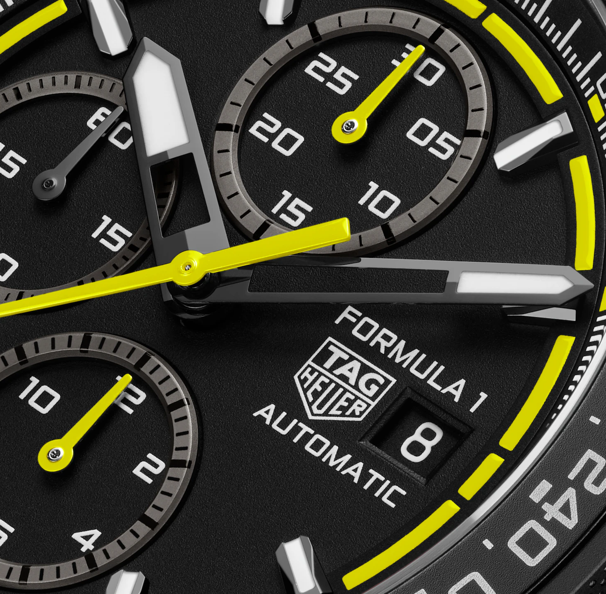 TAG Heuer Formula 1 Chronograph Watch with Black and Yellow Rubber Strap