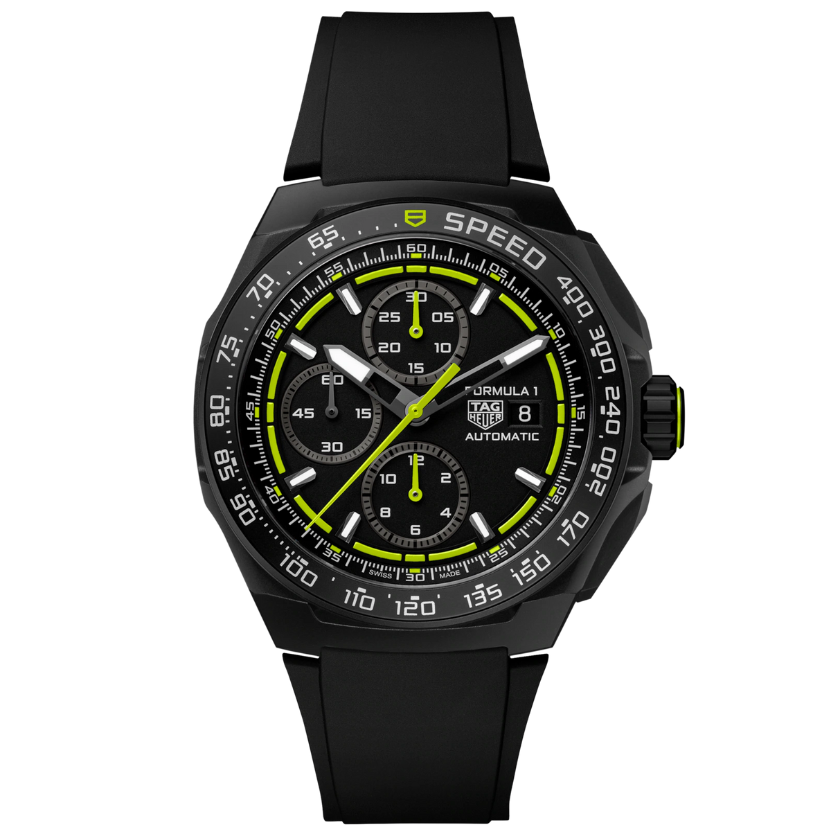 TAG Heuer Formula 1 Chronograph Watch with Black and Yellow Rubber Strap