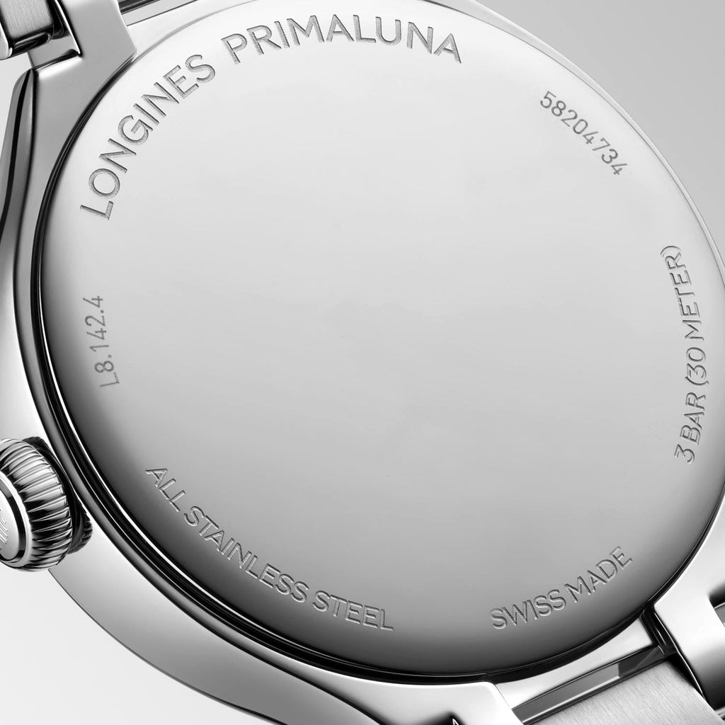 Longines PrimaLuna 30mm Watch with Stainless Steel Bracelet
