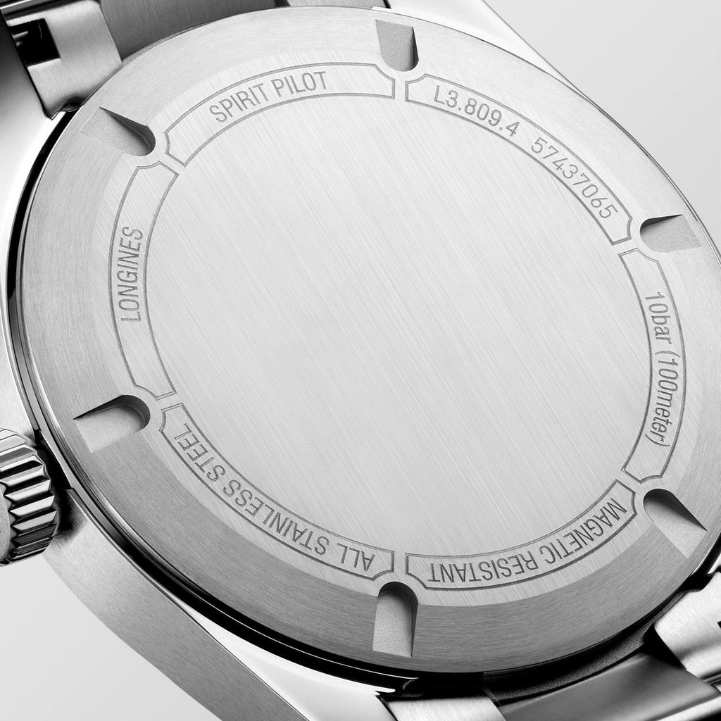 Longines Spirit Pilot 39mm Watch with Stainless Steel Bracelet