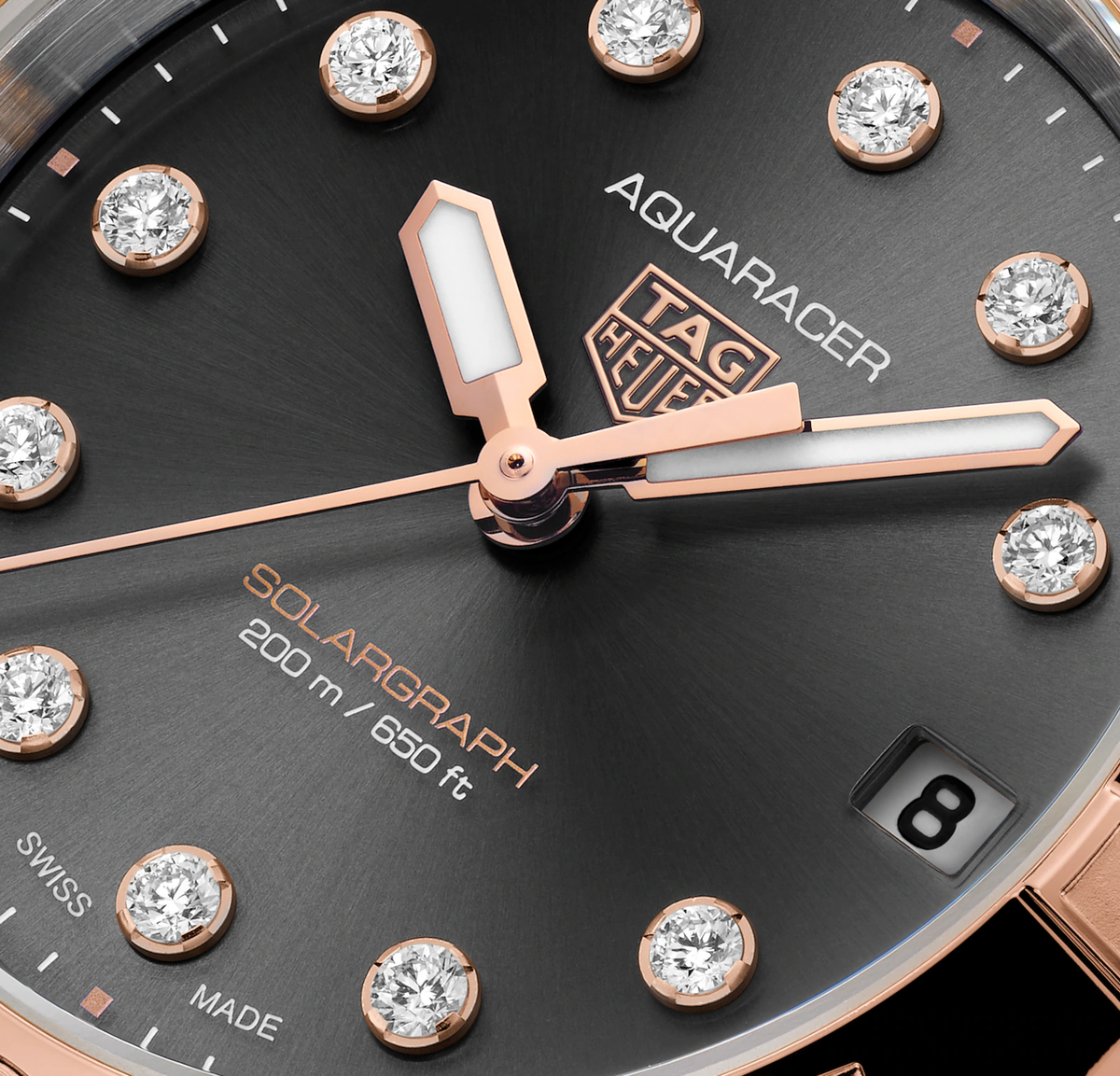 TAG Heuer Aquaracer Professional 200 Solargraph Watch with Diamond Dial