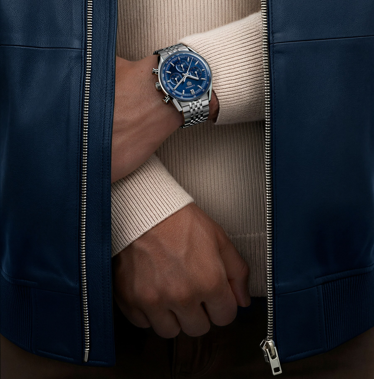 TAG Heuer Carrera Chronograph Watch with Blue Dial
