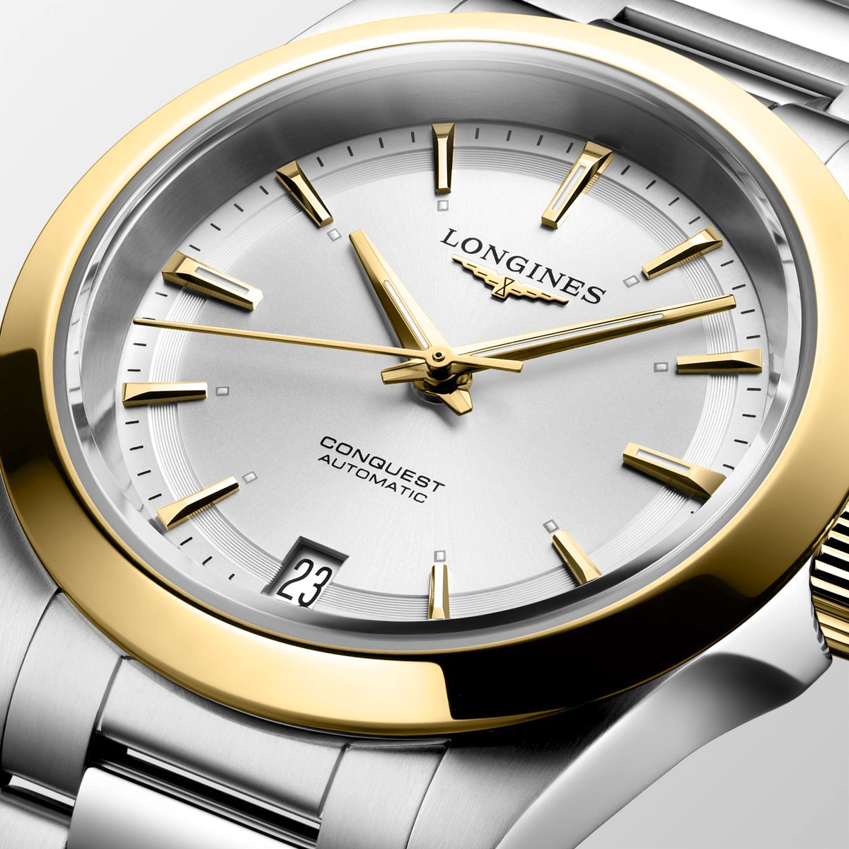 Longines Conquest 34mm Watch with Silver Dial