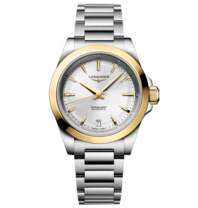Longines Conquest 34mm Watch with Silver Dial