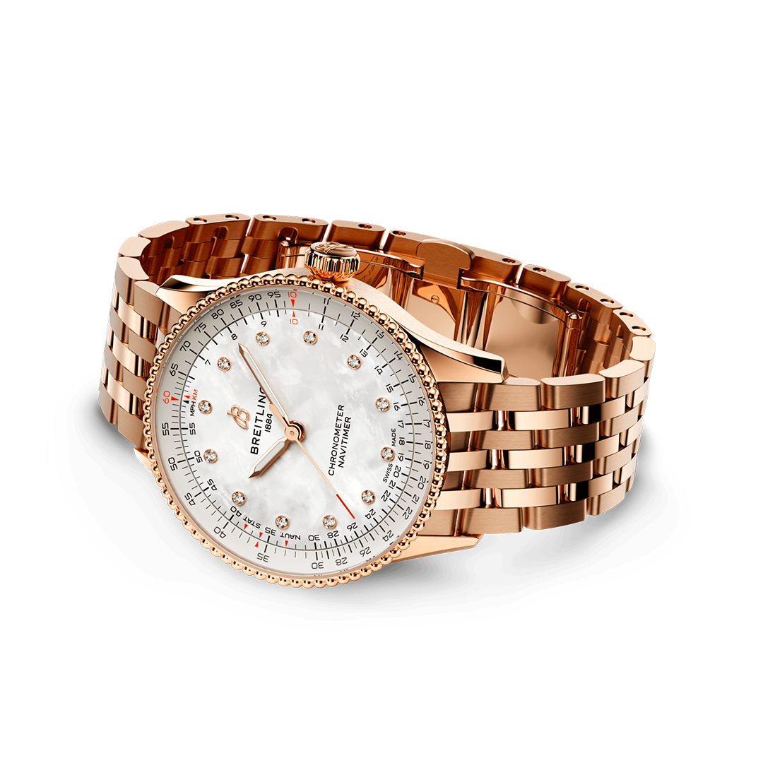 Breitling Navitimer Automatic 36 Watch with Mother of Pearl Dial