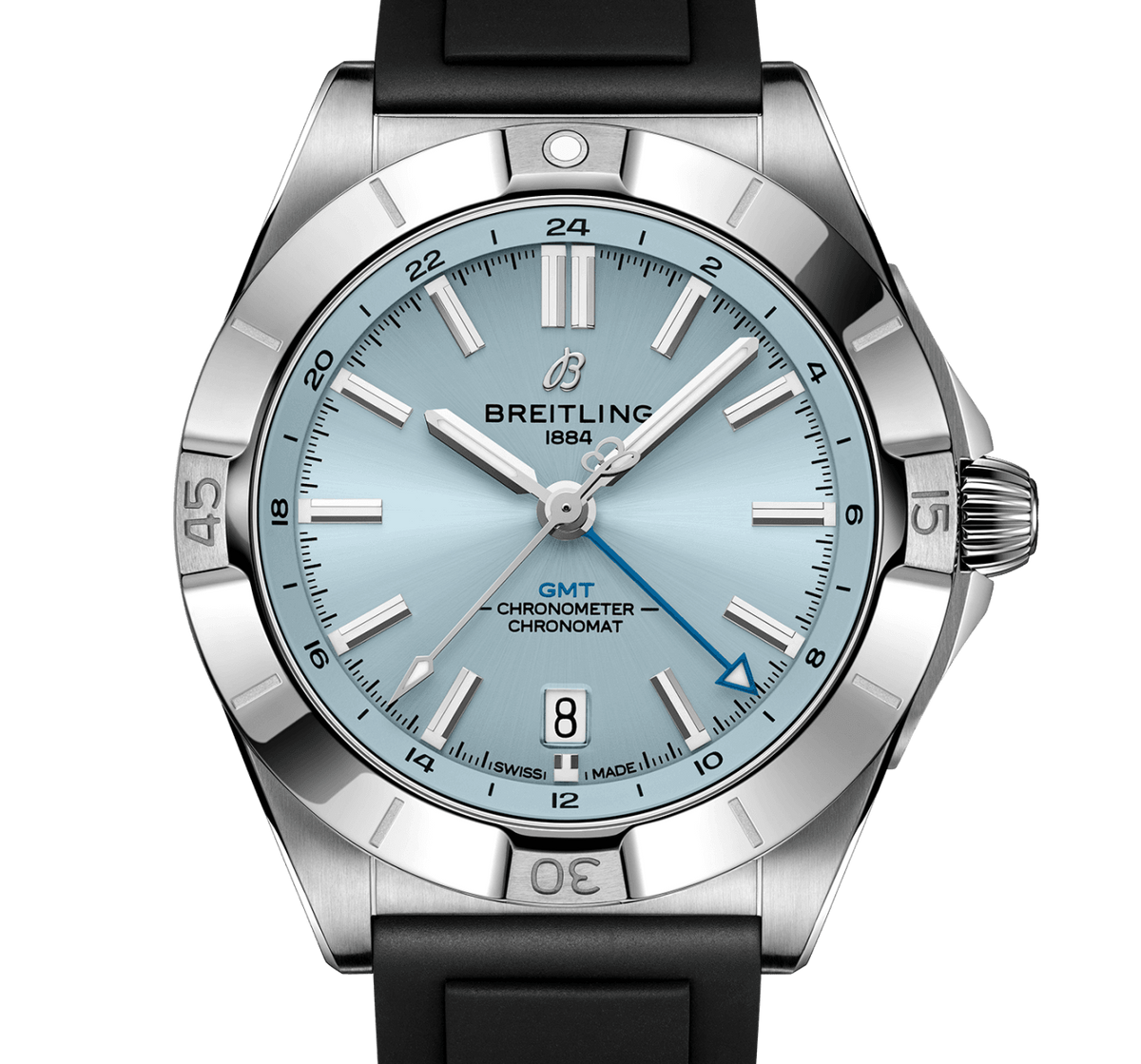 Breitling Chronomat Automatic GMT 40 Watch with Ice Blue Dial