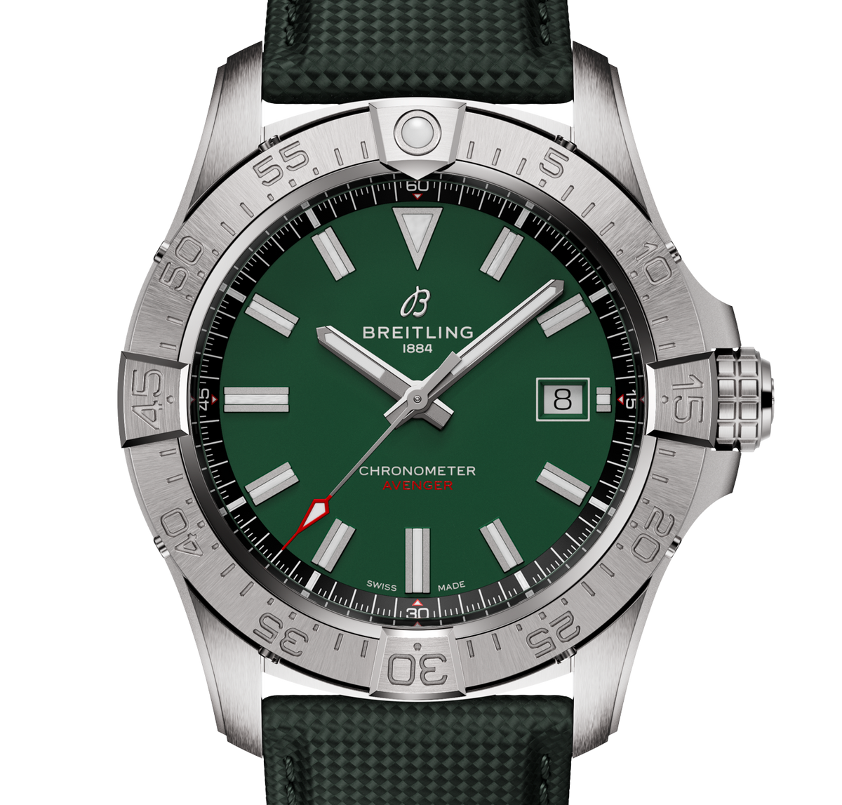 Breitling Avenger Automatic 42mm Watch with Green Strap