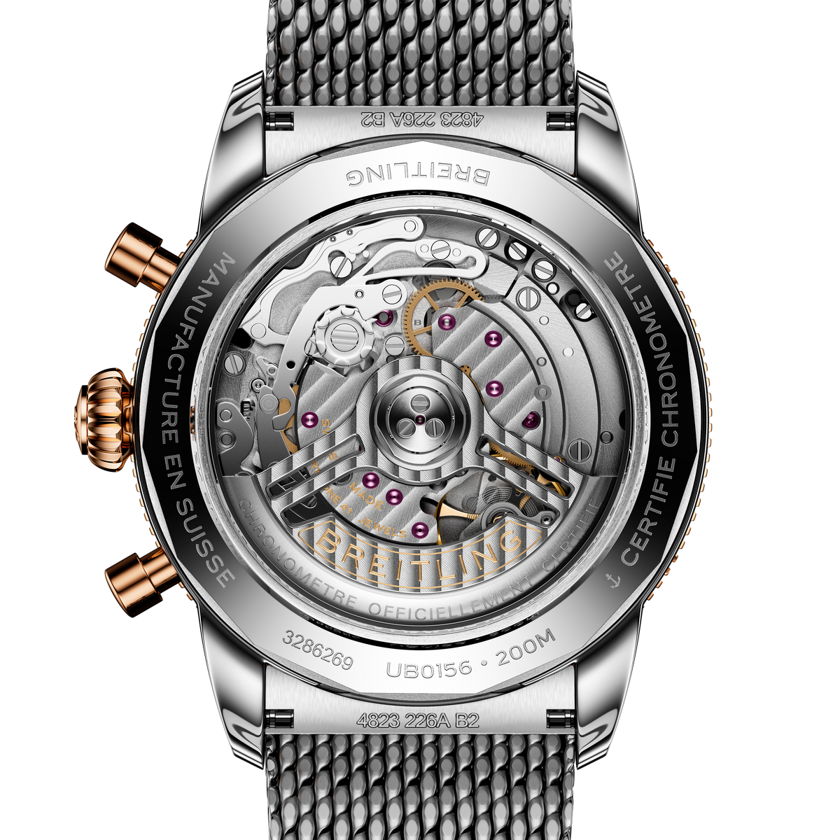 Breitling Superocean Heritage B01 Chronograph 42 Watch with Black Dial