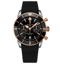 Breitling Superocean Heritage B01 Chronograph 42 Watch with Black Mesh Rubber Strap