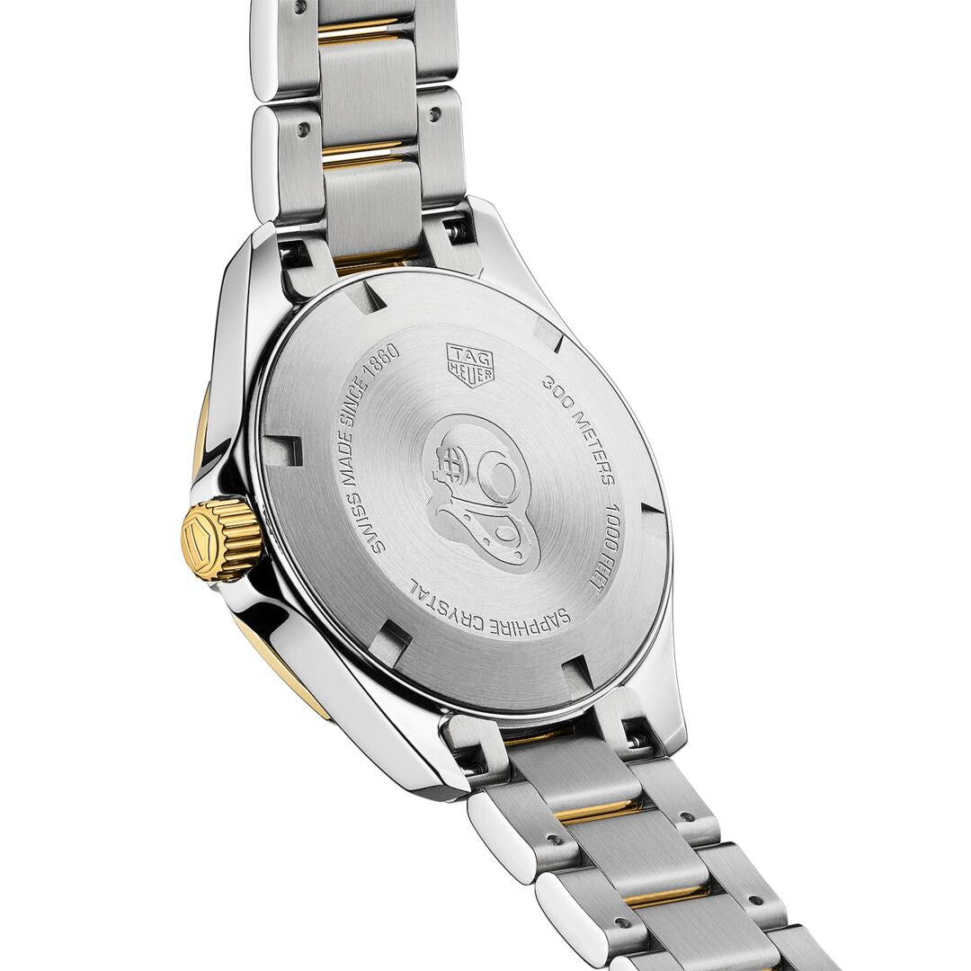 TAG Heuer Aquaracer Ladies' Quartz Movement White Mother-of-Pearl Dial Watch with Diamond Indexes