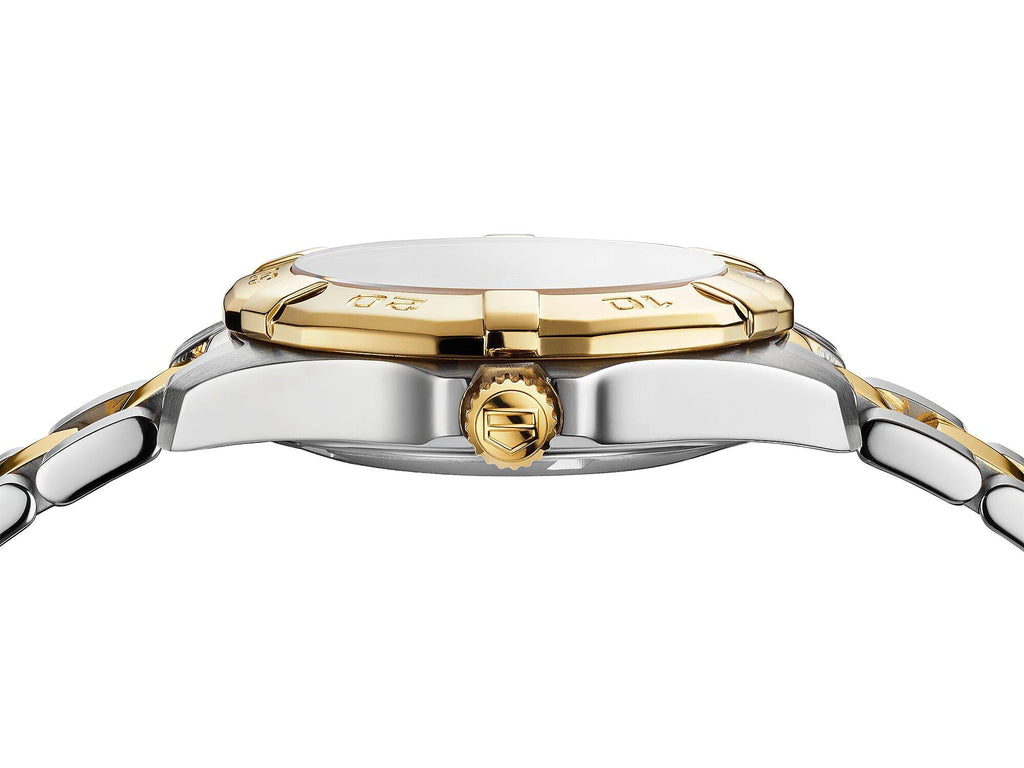 TAG Heuer Aquaracer Ladies' Quartz Movement White Mother-of-Pearl Dial Watch with Diamond Indexes