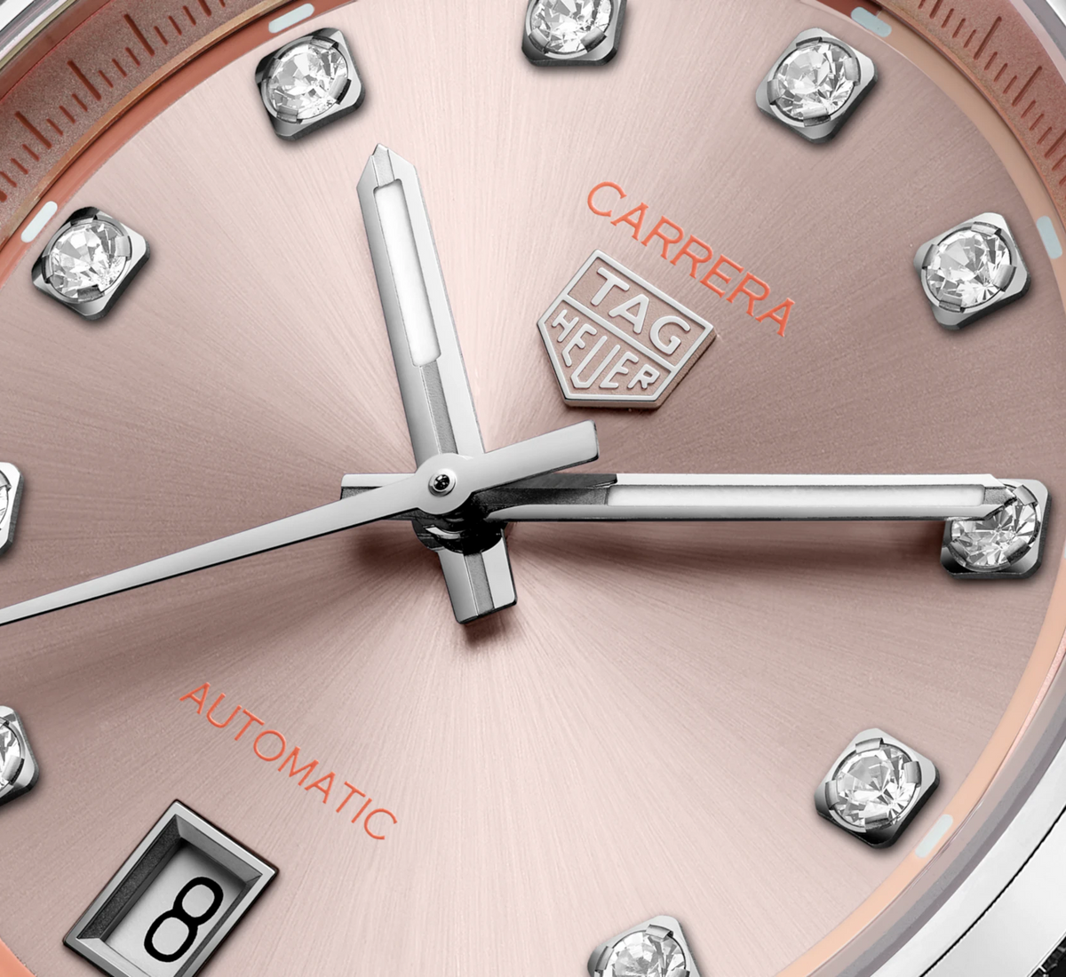 TAG Heuer Carrera Date Watch with Peach Dial