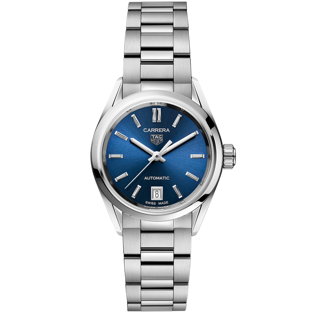 TAG Heuer Carrera Calibre 9 Automatic Ladies' Blue Steel Watch, 29mm