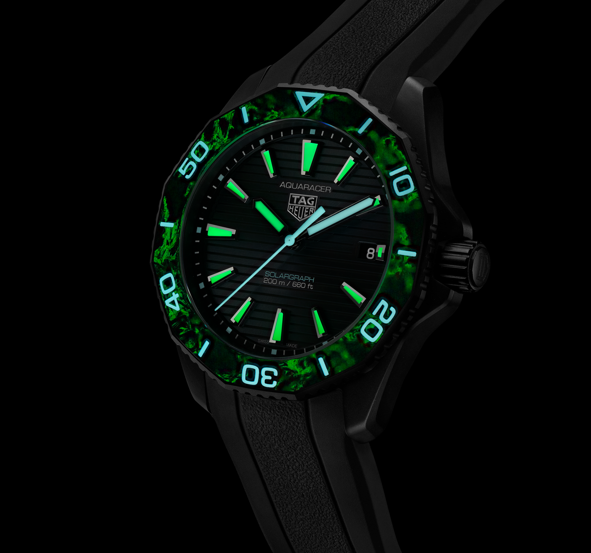 TAG Heuer Aquaracer Professional 200 Solargraph with Black Dial