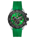 TAG Heuer Formula 1 Men's Quartz Chronograph Green Dial and Rubber Strap Watch