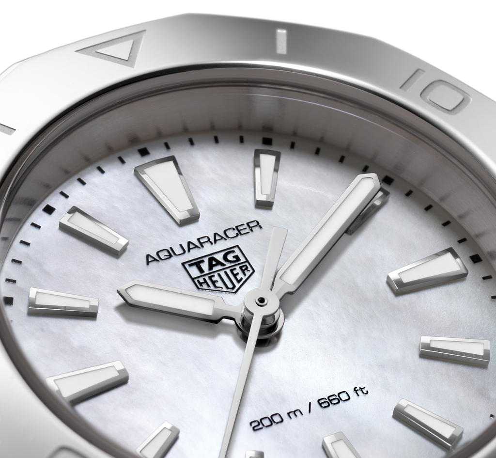 TAG Heuer Aquaracer Professional 200 Watch with White Mother of Pearl Dial