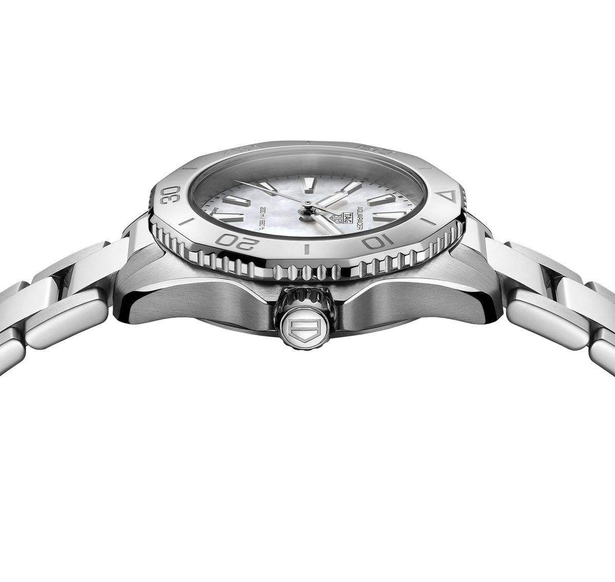 TAG Heuer Aquaracer Professional 200 Watch with White Mother of Pearl Dial