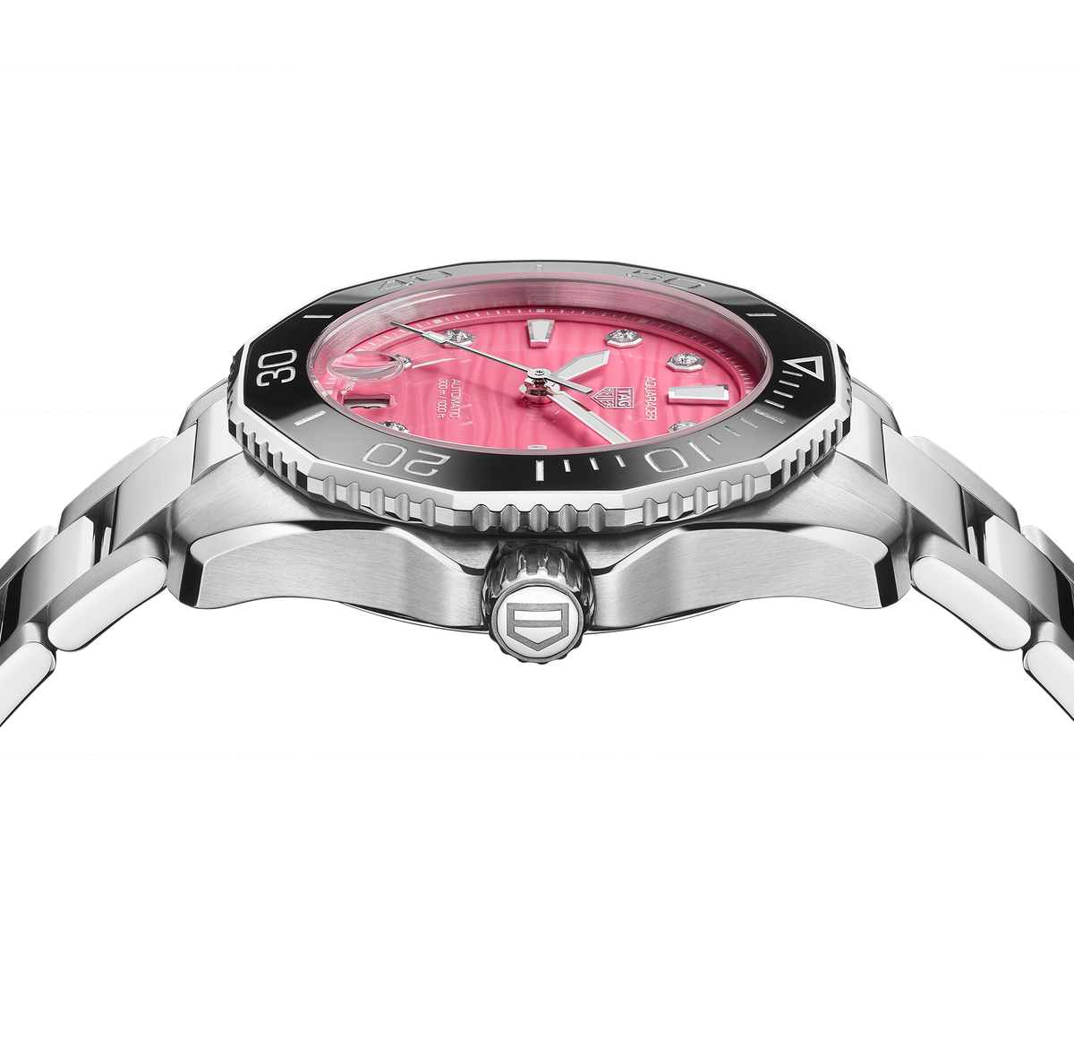 TAG Heuer Aquaracer Professional 300 Watch with a Pink Dial