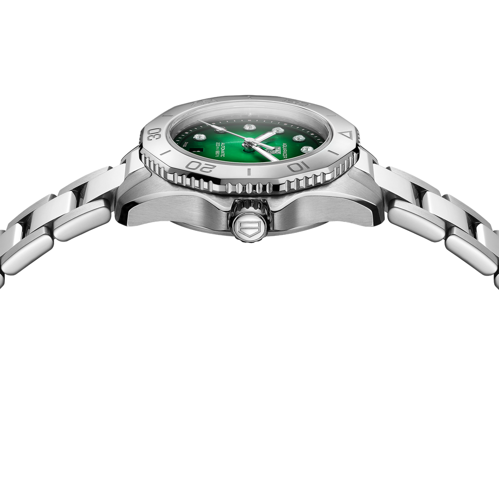 TAG Heuer Aquaracer Professional 200 Watch with Green Mother of Pearl Dial