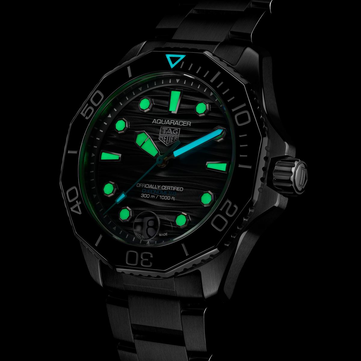 TAG Heuer Aquaracer Professional 300 Date Watch with Black Dial
